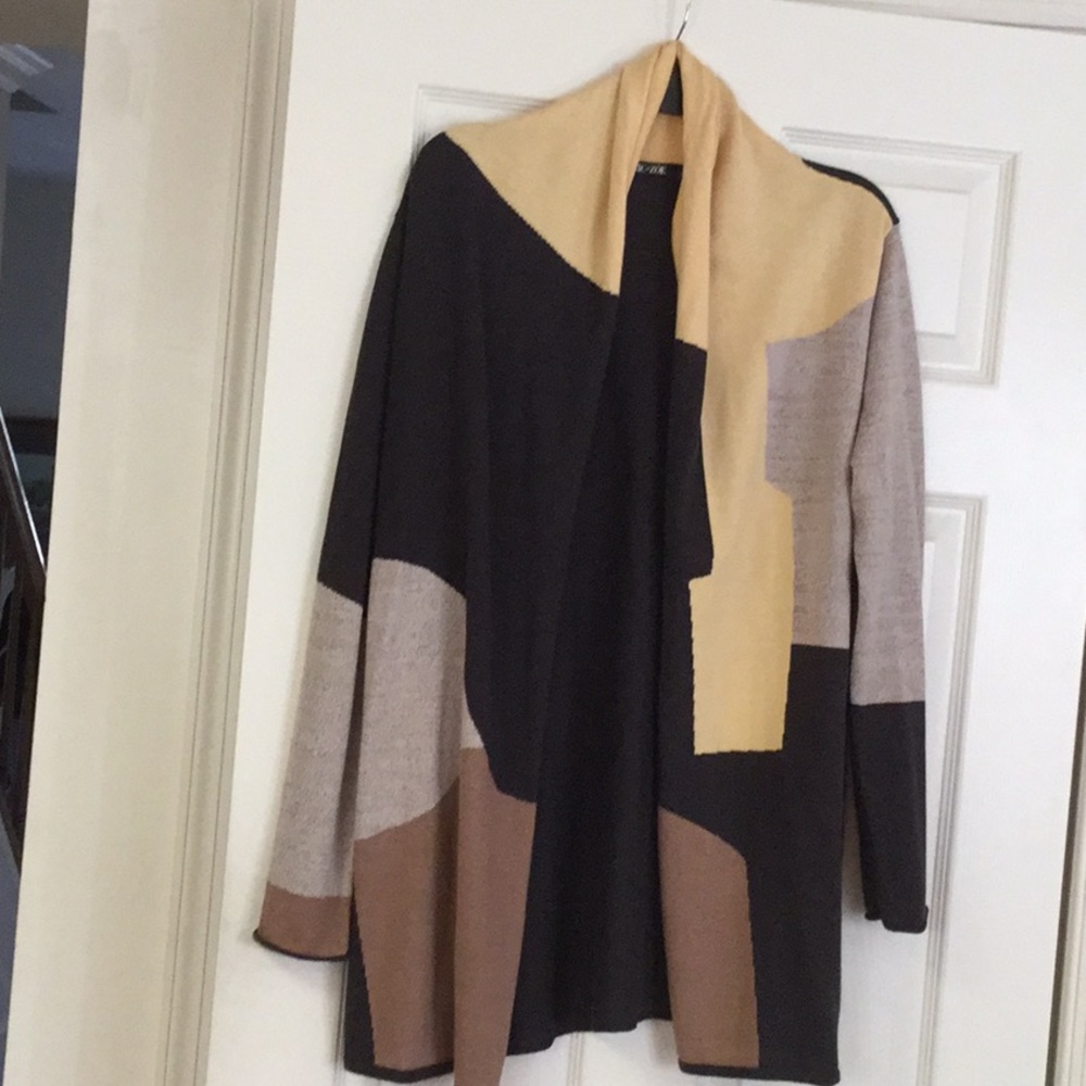 Color block cardigan